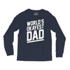 world's okayest dad funny Long Sleeve Shirts