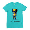 i don't do mornings Ladies Fitted T-Shirt
