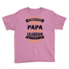 Super Cool Papa Of A Freaking Awesome Grandson Youth Tee