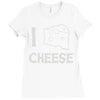 i love cheese Ladies Fitted T-Shirt
