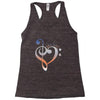 music expresses clef heart girls Racerback Tank