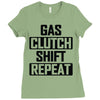 gas clutch shift repeat Ladies Fitted T-Shirt