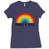 Peace &amp; Love Ladies Fitted T-Shirt