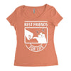 cat best friends for life Women's Triblend Scoop T-shirt