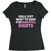 girls just want to have fundamental rights Women's Triblend Scoop T-shirt