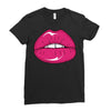 lips shiny Ladies Fitted T-Shirt