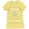 aquarius christmas ugly sweater Ladies Fitted T-Shirt