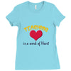 teaching is a work of heart Ladies Fitted T-Shirt