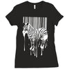 banksy street art zebra bar code Ladies Fitted T-Shirt