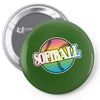 neon softball Pin-back button