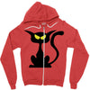 black cat Zipper Hoodie