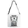 Never Underestimate Old Man Who Was Born June Adjustable Strap Totes