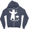 bear grills bbq funny Zipper Hoodie