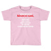 Smartass March Girl Toddler T-shirt
