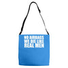 no airbags we die like real men Adjustable Strap Totes