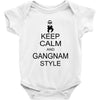 keep calm and gangnam style black t shirt Baby Onesie