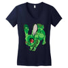 zombunnie Women's V-Neck T-Shirt