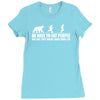 be nice to fat people bear chase funny pub joke Ladies Fitted T-Shirt