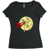 moon rocket Women's Triblend Scoop T-shirt