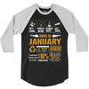 Born January Multitasking Problem Solving Tees 3/4 Sleeve Shirt