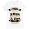 Super Cool Grandpa Of A Freaking Awesome Grandson Ladies Fitted T-Shirt