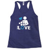 portal true love   aperture lab video gamer teleport online pc goal te Racerback Tank