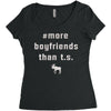 more boyfriends than ts Women's Triblend Scoop T-shirt