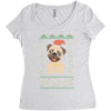 ugly sweater dog Women's Triblend Scoop T-shirt