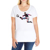 lionel messi 3 Ladies Curvy T-Shirt