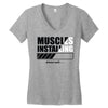 muscles installing Women's V-Neck T-Shirt