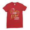 wine outside Ladies Fitted T-Shirt