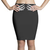 skeleton hands halloween funny Pencil Skirts