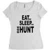 eat sleep hog hunt Women's Triblend Scoop T-shirt