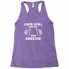 this girl loves her sheltie Racerback Tank