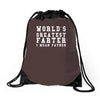 world's greatest farter funny Drawstring Bags