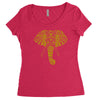 tribal print elephant geometric gold animals cool Women's Triblend Scoop T-shirt