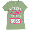 lady lift like a boss Ladies Fitted T-Shirt