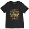 I'm a november woman I was born with my heart V-Neck Tee