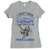 I Don't Need Therapy Just to Go Paragliding Ladies Fitted T-Shirt