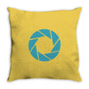 camera shutter Throw Pillow