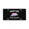 Save The Chubby Unicorns License Plate