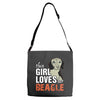 This Girl Loves Her Beagle Adjustable Strap Totes