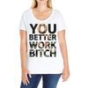 work bitch Ladies Curvy T-Shirt