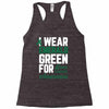 i wear emerald green for liver cancer awareness Racerback Tank