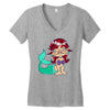 little ugly mermaid Women's V-Neck T-Shirt