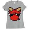 devil face 2 Ladies Fitted T-Shirt