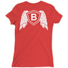 letter b with wings Ladies Fitted T-Shirt