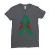 liver ribbon and rose Ladies Fitted T-Shirt