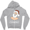 santa is coming Zipper Hoodie