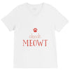 CHECK MEOWT CAT V-Neck Tee